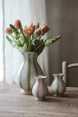 Majas Vas, Stripes Green/Taupe, Låg