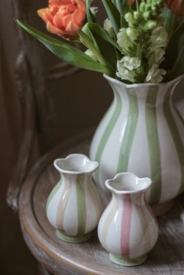 Majas Vas, Stripes Green/Taupe, Låg