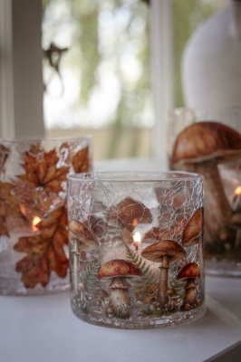 Majas Lykta Autumn Forest Leaves 9x10 cm