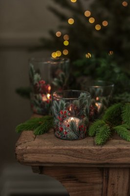 Majas Lykta Winter Berries 10x12 cm