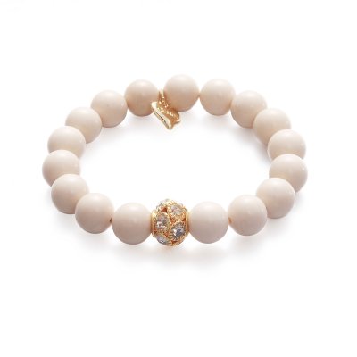 Armband Pärlor & strass, creme