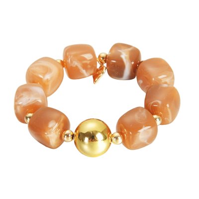 Armband Trendy, beige/guld