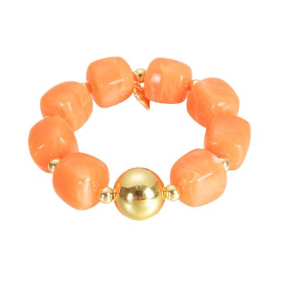 Armband Trendy, orange/guld