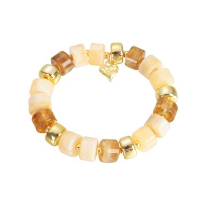 Armband Pärlor, beige/guld
