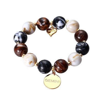 Armband Stones, brun mix