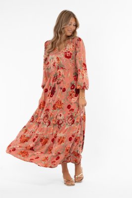 Klänning Ambrosia, Rose/Pistachio/Red