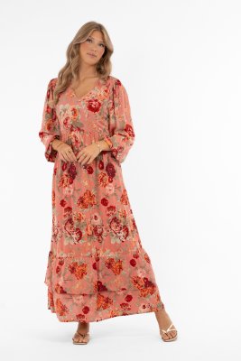 Klänning Ambrosia, Rose/Pistachio/Red