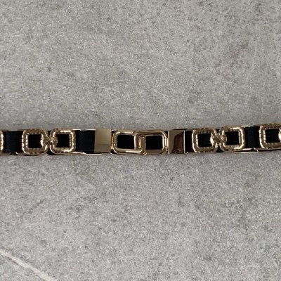 Elastiskt bälte Chain, svart/guld
