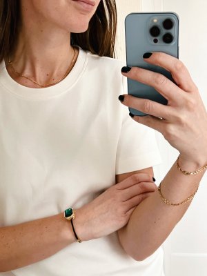 Black Gold Cuff Bracelet – Button Base