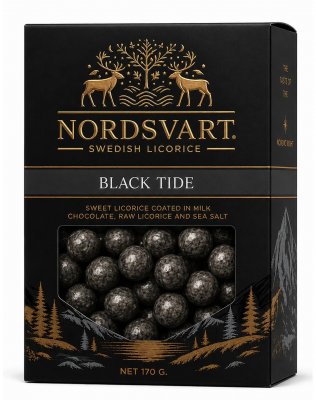 Black Tide - Chocolate coated sweet licorice with
