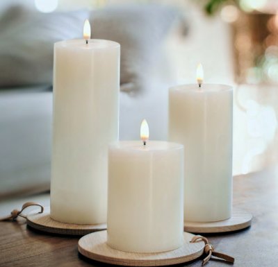 UYUNI Pelarljus LED 7,8x15,2 cm, NORDIC WHITE