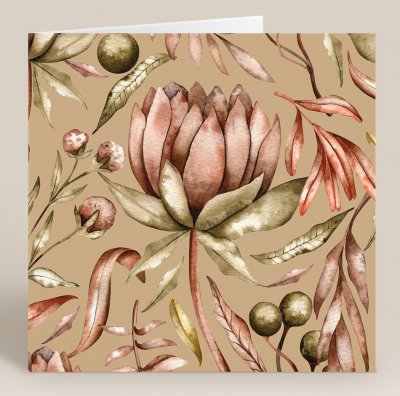 Kort med kuvert, Botanico beige