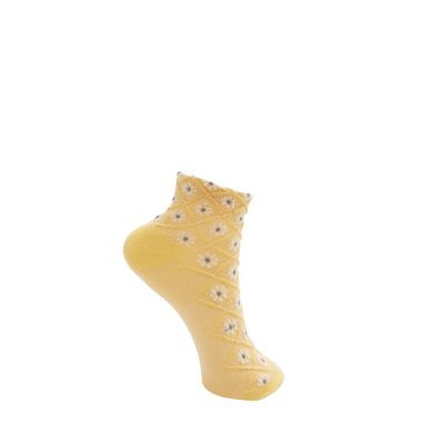 Ankelstrumpor Lisa Jacquard, Yellow