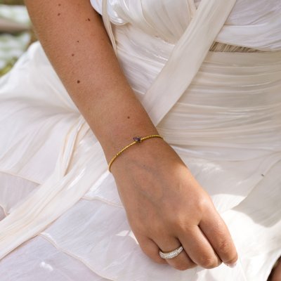 Como mini bangle, brun/guld
