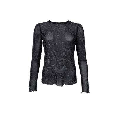 Meshtopp Alexis, svart/strass