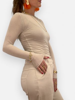 Kashmirblandad tröja Cassie, beige