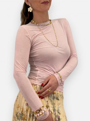 Kashmirblandad tröja Cassie, rosa