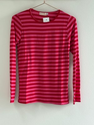 Topp Aura, randig cerise/röd