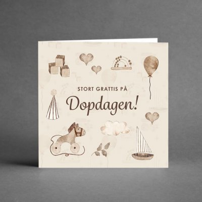 Kort med kuvert, Dopkort