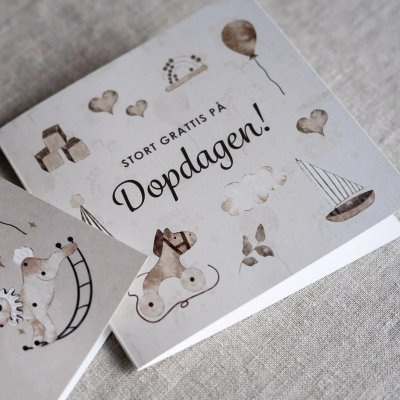 Kort med kuvert, Dopkort