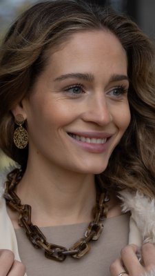 Örhängen Double Spinn, guld