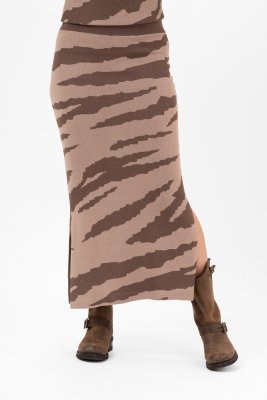 Kjol Eleanor, Deep Brown/Taupe