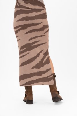 Kjol Eleanor, Deep Brown/Taupe