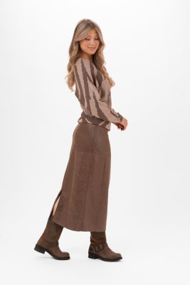 Tröja Eleanor, Deep Brown/Taupe
