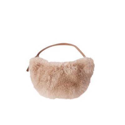 Väska i fuskpäls Callie, Taupe