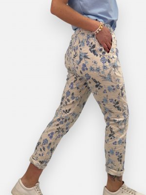 Magiska byxor Fiona, blåblommiga