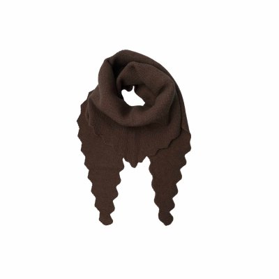 Stickad scarf Siana, brun
