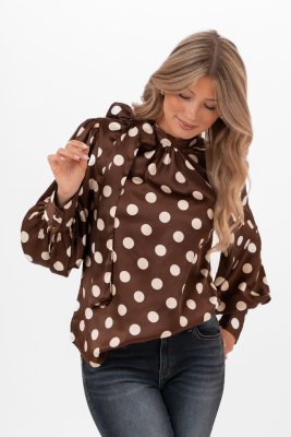 Blus Genevieve Cinnamon/Champagne