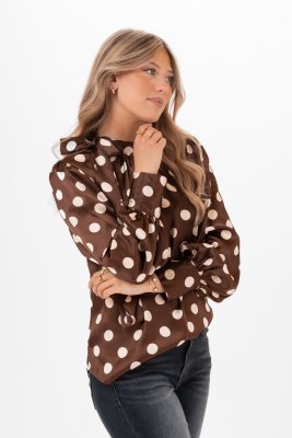 Blus Genevieve Cinnamon/Champagne