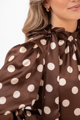Blus Genevieve Cinnamon/Champagne