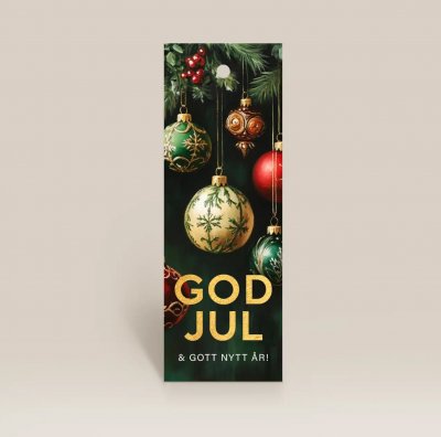 Kort/tag Card Store, God jul med julkulor