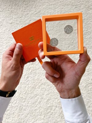 Hampus – Fejk-manschettknappar Silver (2-pack)