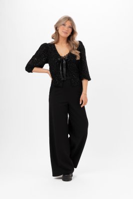 Inomhusjacka Henriette, svart/paljetter