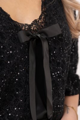 Inomhusjacka Henriette, svart/paljetter