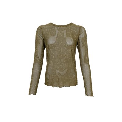 Meshtopp Alexis, Dark Lime/strass