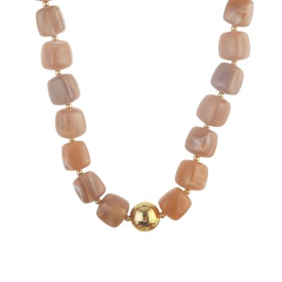 Kort Halsband Trendy, beige/guld