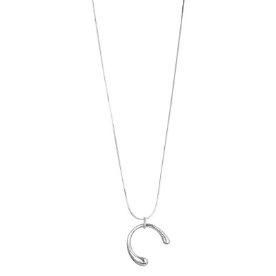 Långt halsband Bow, silver
