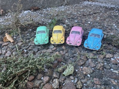 Nyckelring VW bubbla, gul