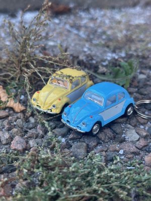 Nyckelring VW bubbla, gul