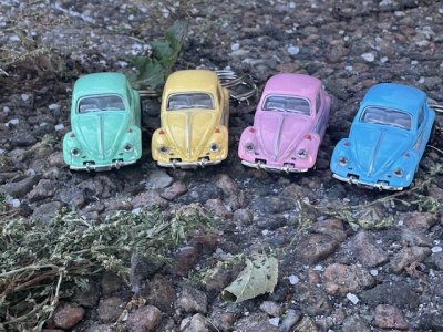 Nyckelring VW bubbla, gul