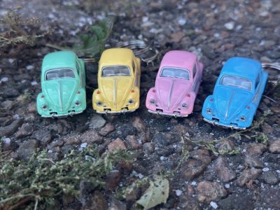 Nyckelring VW bubbla, gul