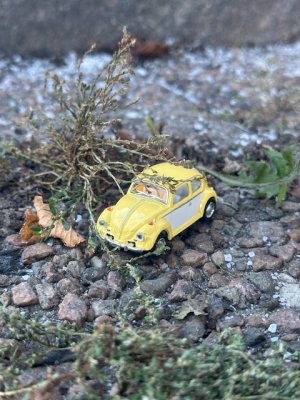 Nyckelring VW bubbla, gul