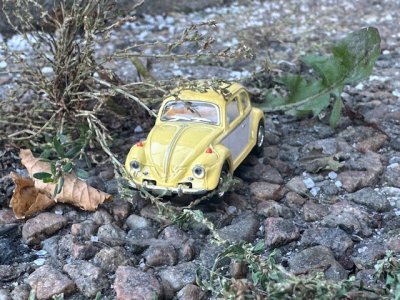 Nyckelring VW bubbla, gul