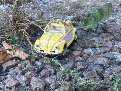 Nyckelring VW bubbla, gul