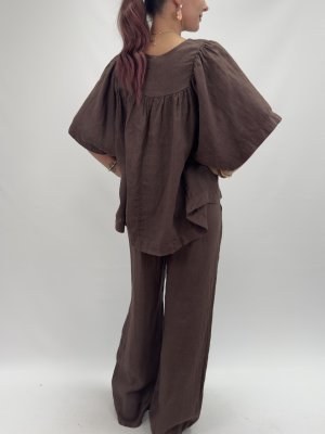 Rosali Vida linnebyxor, bruna