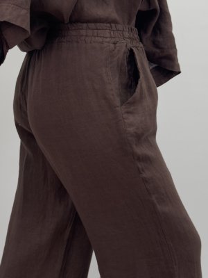 Rosali Vida linnebyxor, bruna